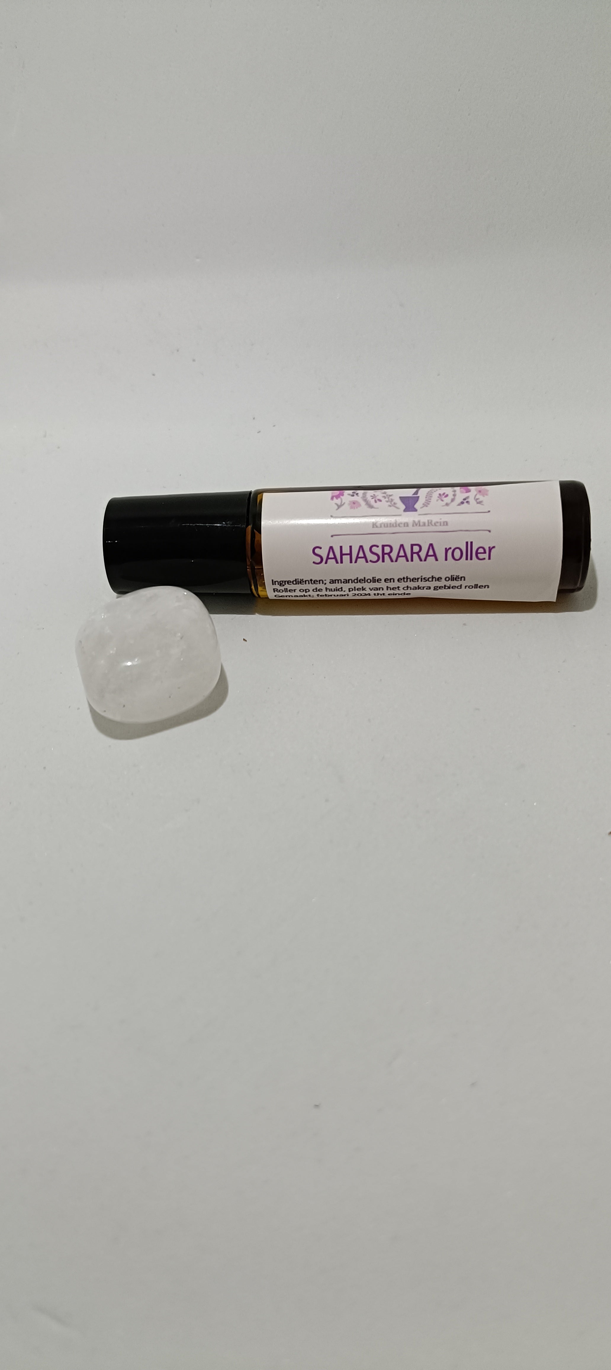 Kruin chakra roller met bijhorende steen